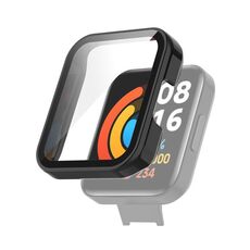 Per Xiaomi Redmi Watch 2 Lite PC + custodia protettiva in vetro temperato (nero)