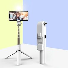 L03S Bluetooth Fill Light Tripod Integrato Selfie Stick (Bianco)