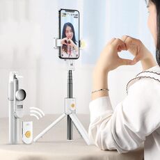 Bluetooth del telefono cellulare Selfie Stick Staffa in diretta, Specifica: K10S (con Fill Light White)