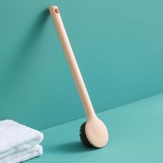 2 pezzi Home Maniglia lunga Pennello da doccia dei capelli morbidi (rosa ciliegia)