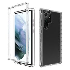 Per Samsung Galaxy S22 Ultra 5G Transparency PC a due colori PC + Cassa del telefono TPU (trasparente)