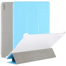 Per Huawei Matepad 11 2021 Texture di seta Custodia in tavoletta a tre volte in pelle (blu)