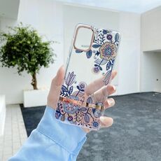 Per Samsung Galaxy S22 + 5G Cassa traslucida del telefono della placcatura traslucida (fiori di fase po-fase)