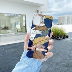 Per Samsung Galaxy S22 + 5G Cassa traslucida in placcatura traslucida (foglia di banana a colori)