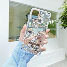 Per Samsung Galaxy S22 Ultra 5G Plating Plating Plating Flower Phone Custodia (EWHA)