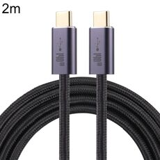 140W USB 2.0 USB-C / TYPE-C maschio a USB-C / Type-C Cavo dati intrecciato maschile, lunghezza del cavo: 2m (nero)