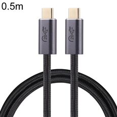 20 Gbps USB 3.2 USB-C / TYPE-C maschio a USB-C / Type-C Cavo dati intrecciato maschile, lunghezza del cavo: 0,5 m (nero)