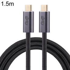 20Gbps USB 3.2 USB-C / Type-C maschio a USB-C / tipo-C Cavo dati intrecciato maschile, lunghezza del cavo: 1,5 m (nero)