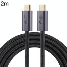 20Gbps USB 3.2 USB-C / Type-C maschio a USB-C / Type-C Cavo dati intrecciato maschile, lunghezza del cavo: 2m (nero)