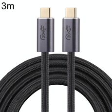 20Gbps USB 3.2 USB-C / TYPE-C maschio a USB-C / tipo-C Cavo dati intrecciato maschile, lunghezza del cavo: 3m (nero)