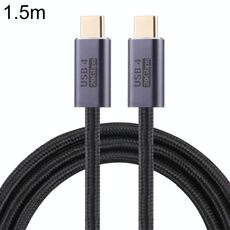 20Gbps USB 4 USB-C / TYPE-C maschio a USB-C / Type-C Cavo dati intrecciato maschile, lunghezza del cavo: 1,5 m (nero)