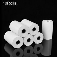 10 rotoli 57 x 25mm Registrazione di carta Ricevuta di carta termica in carta termica