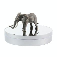 25cm Adjustable Speed Electric Rotating Display Stand Video Shooting Props Turntable(Silver Mirror)