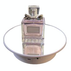 20cmTwo-Way Turntable Display Stand Video Shooting Props Turntable(White   Mirror)
