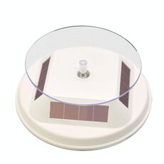 12cm Solar Rotating Display Stand Props Turntable(White)
