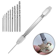2 set in acciaio doppio in acciaio Pick + 10 Punti di alluminio SLLOY SLLOY Drill Punch Punch