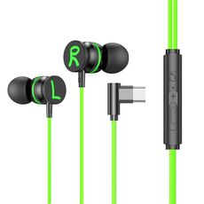 TS6600A USB-C / Type-C Ear Bass Control Game Earphone, Lunghezza del cavo: 1,2 m (verde)