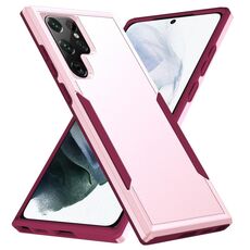 Per Samsung Galaxy S22 Ultra 5G Pioneer Armor Heavy Duty PC + Cassa del telefono TPU (rosa)
