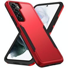 Per Samsung Galaxy S22 + 5G PIONEER ARMOR Heavy Duty PC + Custodia per telefono TPU (nero rosso)
