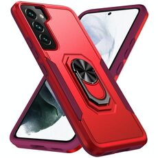 Per Samsung Galaxy S22 + 5G PIONEER ARMOR Heavy Duty PC + porta telefono TPU (rosso)