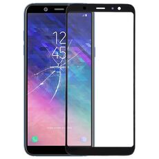 Per Samsung Galaxy A6+ Lente in vetro esterno dello schermo anteriore con adesivo otticamente trasparente OCA