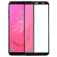 Per Samsung Galaxy J8 / J810 Lente in vetro esterno dello schermo anteriore con adesivo otticamente trasparente OCA