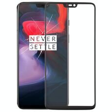 Per OnePlus 6 Obiettivo in vetro esterno dello schermo anteriore con adesivo otticamente trasparente OCA