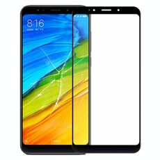 Obiettivo in vetro esterno a schermo frontale con Adesivo otticamente chiaro OCA per Xiaomi Redmi Nota 5 (Nero)