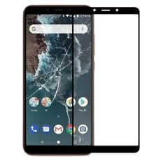 Obiettivo in vetro esterno a schermo anteriore con adesivo otticamente chiaro OCA per Xiaomi MI 6x (nero)