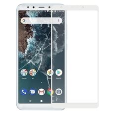 Obiettivo in vetro esterno a schermo frontale con Adesivo otticamente chiaro OCA per Xiaomi Mi 6x (bianco)