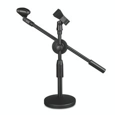 LKT-300 30-65CM Base a disco in metallo Full Base doppio Microfono Supporto, Dimensioni: 140mm Base