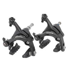 Meroca Bicycle in alluminio in lega C freno C, colore: anteriore nero + posteriore