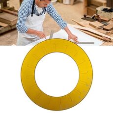 Righello rotondo girevole in acciaio inox (oro)