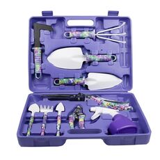 YL025 Set utensili per giardinaggio in vaso, specifica: 10 pz / set (viola)
