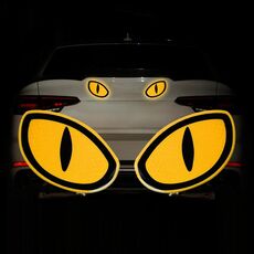 10 set Autoadesivi riflettenti di avvertimento di sicurezza per auto (giallo diamante)