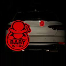Autoadesivi riflettenti di avvertimento di sicurezza per auto da 10 pezzi (Diamond Red)