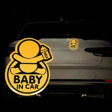 Autoadesivi riflettenti di sicurezza per auto da 10 pezzi (giallo diamante)