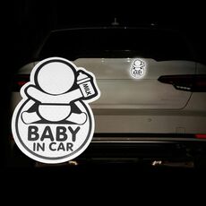 Autoadesivi riflettenti per avvertimento di sicurezza per auto da 10 pezzi (Diamond White)