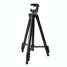 Treppiede a treppiede in lega di alluminio pieghevole da 130 cm con testa tridimensionale (nero)