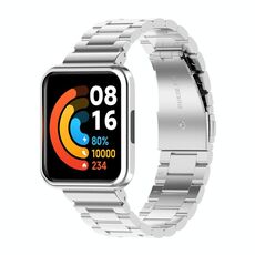 Banda per orologi in acciaio a tre perline per Xiaomi Redmi Watch 2 Lite International versione (argento)