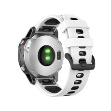 Banda di orologi in silicone a due colori a rilascio rapido da 22 mm per Garmin Fenix 7 / Epix (bianco bianco)