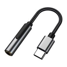 Ta1b USB-C / Type-C maschio a 3,5 mm AD AUDIO AD AUDIO ADAPPOTORE AUTOCOMPATORE (Nero Grigio)