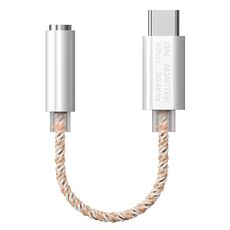 Ta12-R2 USB-C / Type-C maschio a 3,5 mm Audio femmina 8-Strand singolo cristallo Adattatore auricolare in rame (rame + argento)