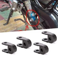 2 paia Ammortizzatore Ammortizzatore Estensione dell'altezza per motociclista scooter, Dimensione: Piccolo (nero)