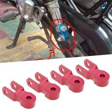 2 paia Ammortizzatore di ammortizzatore Estensione dell'altezza per motociclista scooter, Dimensione: grande (rosso)