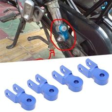 2 paia Ammortizzatore di ammortizzatore Estensione dell'altezza per motociclista scooter, Dimensioni: grande (blu)