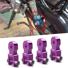 2 paia Ammortizzatore Ammortizzatore Estensione dell'altezza per motociclista scooter, Dimensioni: grande (viola)