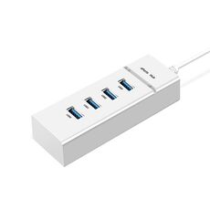 4 x Porte USB 2.0 Convertitore hub, Durata del cavo: 15 cm, Stile: con la barra luminosa bianca