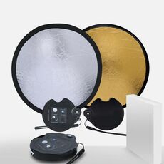 30 cm BUSULTE BUSULTA Photo Live Broadcast Broadcast Light Board con scatola di immagazzinaggio (oro + argento)