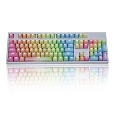 104 tasti Keycaps trasmettenti a trasmissione leggera (tuffo arcobaleno)
